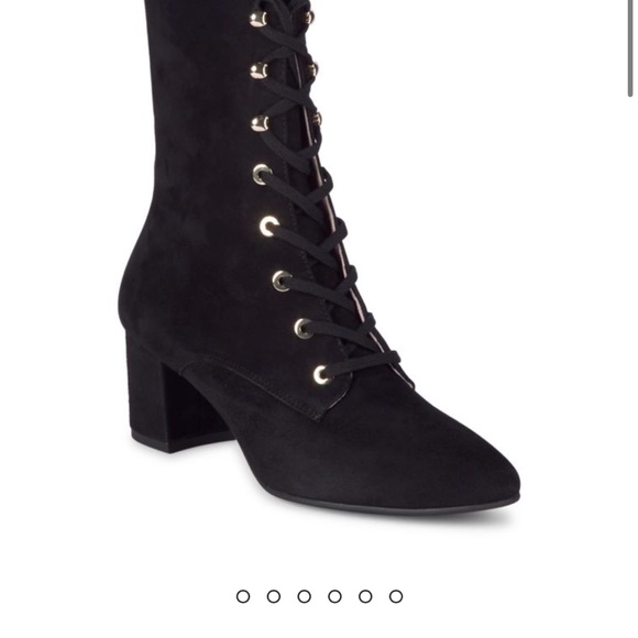 Stuart Weitzman Suede Block Heel Booties - Picture 3 of 7